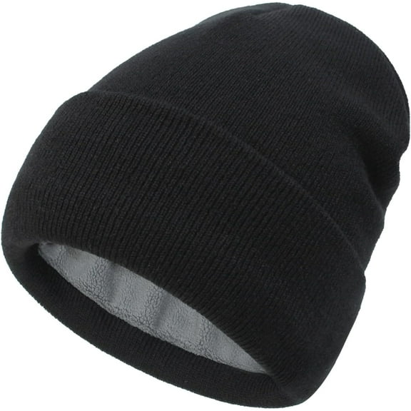 LinYooLi Fleece Lined Beanie Hat for Women Knit Winter Hat Skull Cap Cuffed Warm Beanie Hat