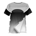 thumbnail image 5 of Women's Post Shoulder Surgery Shirts Short Sleeve Snap-Open Arm Shoulder Recovery Shirt Casual Loose Adaptive Blouses,L, 5 of 8