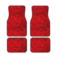 thumbnail image 2 of Uemuo Car Floor Mats - Red Rose Pattern Carpet Floor Mats for Cars, Auto Accessories Front & Rear Car Floor Foot Mat Sets of 4 Pieces, 2 of 6