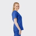 thumbnail image 3 of SPECTRUM UNIFORMS Scrub Tops Medical Unisex V-Neck Yoga Soft Fabric Medical Professionals Hospital and Lab Workwear Nurse Top Royal Blue, 3 of 5
