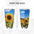 thumbnail image 3 of Goofa Sky Golden Sunflower Field B for 20 oz Skinny Tumbler Stainless Steel Coffee Mug Slim Vacuum Insulated Travel Cup Car Cup-Without Straw, 3 of 8