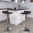 thumbnail image 2 of Bowery Hill Tabouret de Bar Réglable en Similicuir Contemporain de 32'' en Marron, 2 of 5