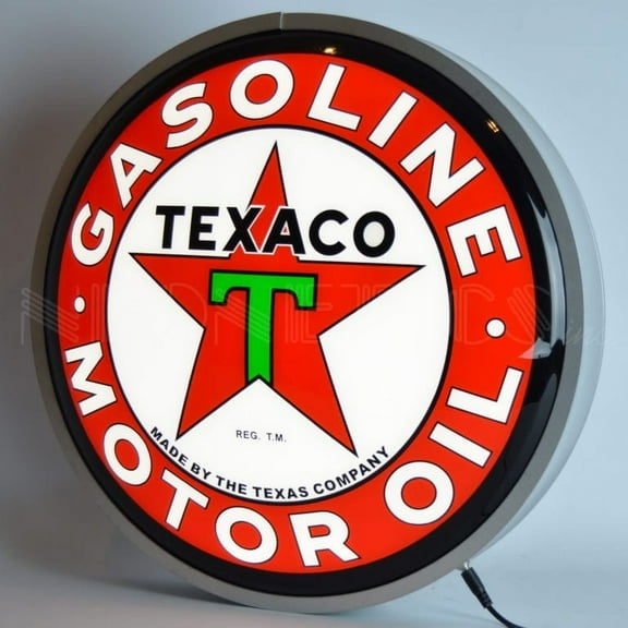 BACKLIT LED LIGHTED SIGN TEXACO MOTOR OIL – 7TXOIL