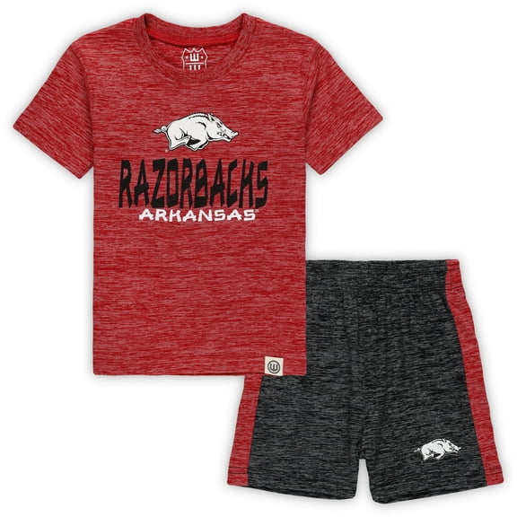 Toddler Wes & Willy Arkansas Razorbacks Cloudy Yarn T-Shirt & Shorts Set