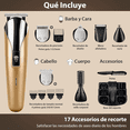 thumbnail image 4 of Maquina Para Cortar Cabello Rasuradora Eléctrica Barba Nariz Malubero Dorado, 4 of 5