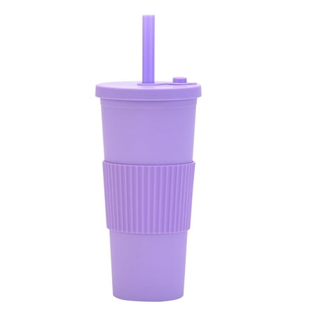 

LBECLEY Camp Mugs Creative Straw Water Cup Heat Insulating Hand Rest Pp Straw Cup and Cleaning Brush Double Straw Cup 700Ml Glass Hot Chocolate Mugs Holiday H One Size