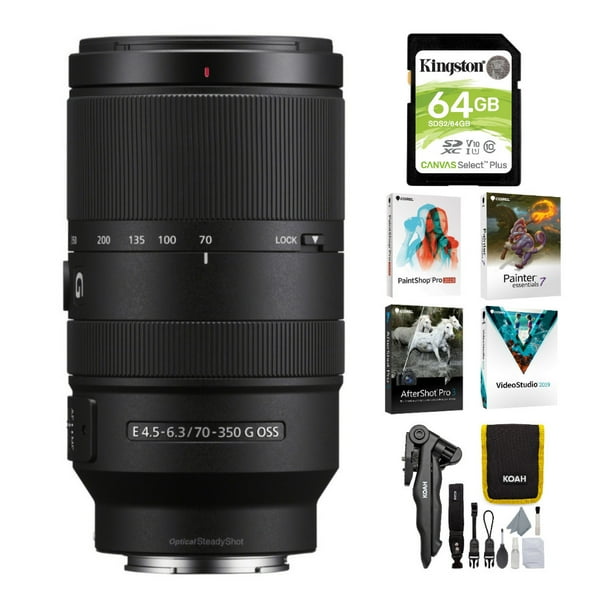 Sony E 70 350mm F4 5 6 3 G Oss Lens With Software Suite And Accessory Card Walmart Com Walmart Com