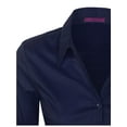 thumbnail image 6 of KOGMO Womens Basic Long Sleeve Button Down Shirts Office Work Blouse (S-3X), 6 of 7
