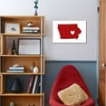 thumbnail image 4 of Iowa  State Outline and Heart, Stretched Canvas Wall Art by Lantern Press Sold by Art.Com, 4 of 5