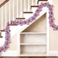 thumbnail image 4 of Red White Blue Patriotic Tinsel Garland with American Flags, Metallic Foil Fringe Banner Streamers for 4th of July, Memorial Day, Veterans Day, Independence Day, and Parade Decorations, 4 of 6