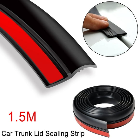 AUTOXBERT 5ft Car Trunk Seal Strip Lid Gap Seal Strip Hatchback Upper Edge Dust Proof Paint Protector Rubber Black