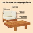 thumbnail image 4 of vidaXL 8 Piece Patio Lounge Set with Dark Gray Cushions Acacia Wood, 4 of 12