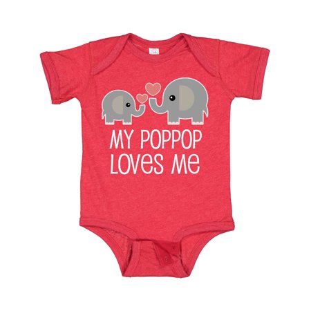 

Inktastic My PopPop Loves Me Grandkids Gift Baby Boy or Baby Girl Bodysuit