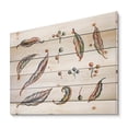 thumbnail image 2 of Designart 'Leaves and Berries Of Wild Grapes' Bohemian & Eclectic Print on Natural Pine Wood, 2 of 5