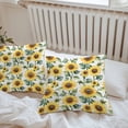 thumbnail image 5 of Countryside Sunflowers Outdoor Pillow Covers Pack of 2 Leaf Vintage Watercolor Flower Field Waterproof Throw Pillow Covers Decorative Cushion Cases for Patio Garden Tent Balcony Couch 26x26 inch, 5 of 8
