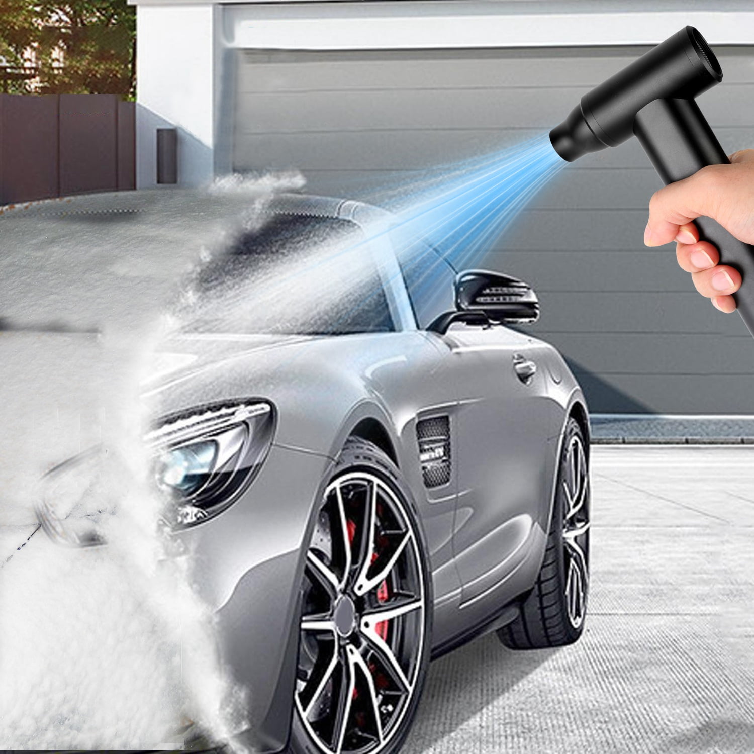 Zorpupoa 1 Set Compressed Air Duster 250000RPM Stepless Variable Speed 10000mAh Battery Cordless Dust Blower Vacuum Cleaner Portable Jet Dry Blower for PC Keyboard Car Home