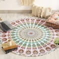 thumbnail image 4 of Round Tapestry Wall Hanging Ombre Hippie Mandala Bohemian Hippy Intricate Indian Tapestries Tablecloth 60 Inches, 4 of 7