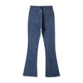 thumbnail image 5 of Bigersell High Waist Denim Pant Full Length Pants Women's Mid Ripped Denim Frayed Hem Casual Jeans Denim Trousers Blue Pants for Ladies, 5 of 9