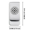 thumbnail image 2 of Stainless Steel Celtic Shield Knot Classic Slim Money Clip Credit Card Holder, 2 of 2