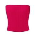 thumbnail image 4 of Uooqdmx Tube Tops for Women, Bandeau Tops for Women, Strapless Tops for Women, Eyelet Tops for Women, Crop Tank Tops for Women, Hot Pink XXL, 4 of 7
