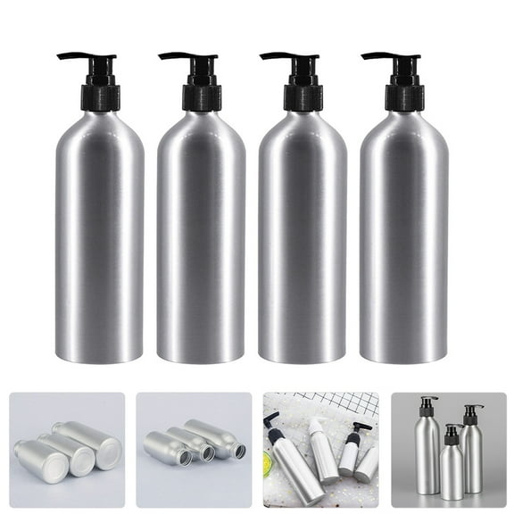PartyKindom 4Pcs Spiral Shampoo Storage Bottles with Pump for Convenient Use