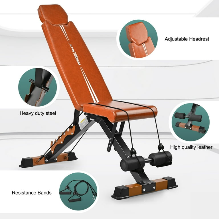 Wonder Maxi Adjustable Workout Bench, Foldable Strength