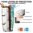 thumbnail image 7 of 20oz Tumblers White Halloween Pumpkins and Bats Stainless Steel Vacuum Insulated Double Wall Travel Tumbler Cups Mug with Lid and Straw,Cleaning Brush for Cold & Hot Drinks, 7 of 7