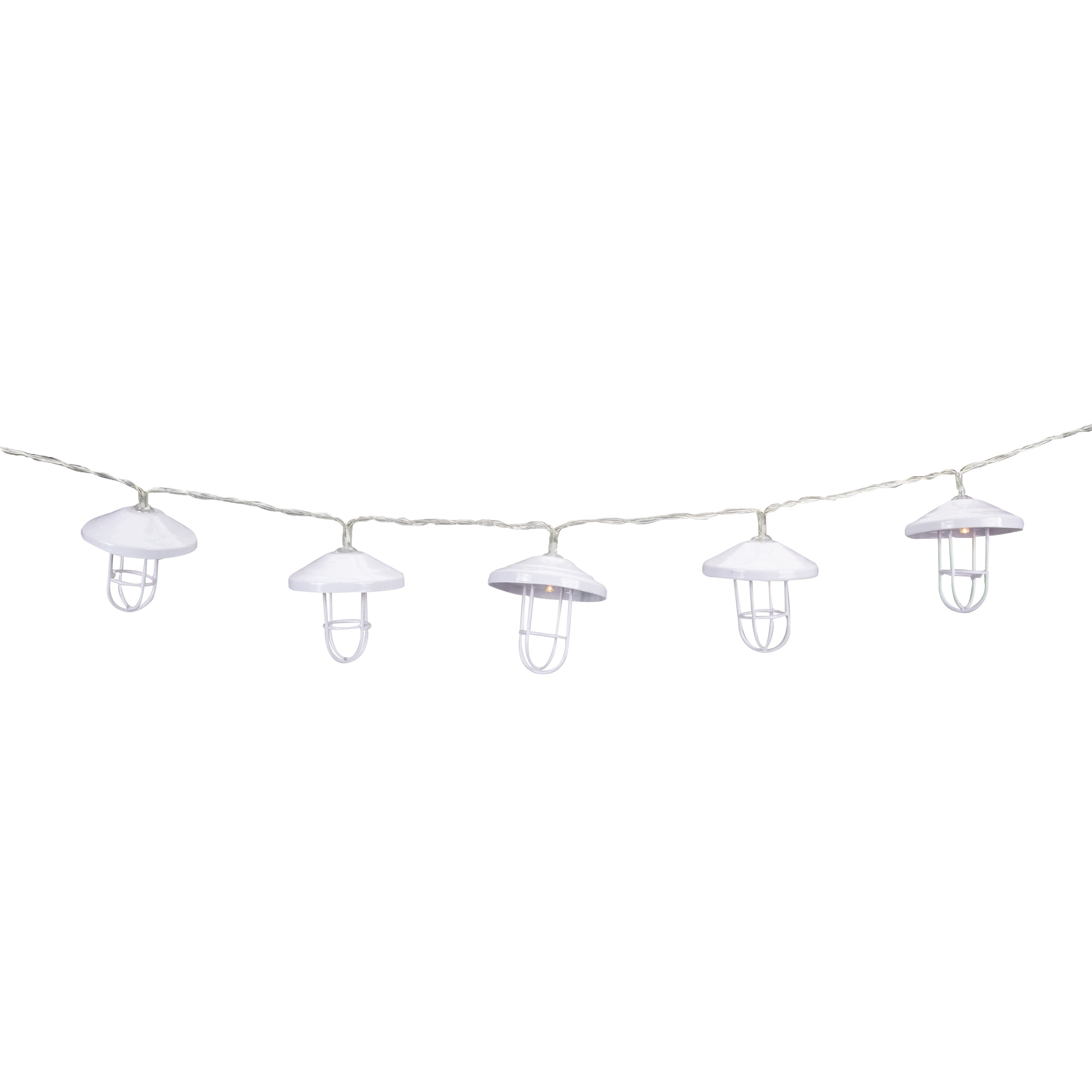 10 B/O LED Warm White Lantern Christmas Lights - 3' Clear Wire
