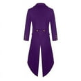 thumbnail image 2 of V-neck Men Slim Party Jacket Vintange Coat with Buttons, 2 of 4