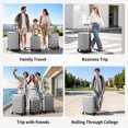 thumbnail image 3 of Zimtown Luggage Set 3 Piece Hardside Suitcase Set Lightweight Suitcase with Spinner Wheels, 20/24/28 Inch Luggage for Men Women, Silver Gray, 3 of 3