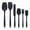Black, variant on 6-Piece Silicone Spatula Set, BPA-Free Heat Resistant Non-Stick Baking Utensils (Macaron Pink)
