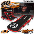 thumbnail image 3 of M-AUTO 40 Inches Portable 2-in-1 Folding Creeper and Rolling Seat / Z Creeper with Wheels, 330 lbs Capacity with Casters, Red, 3 of 12