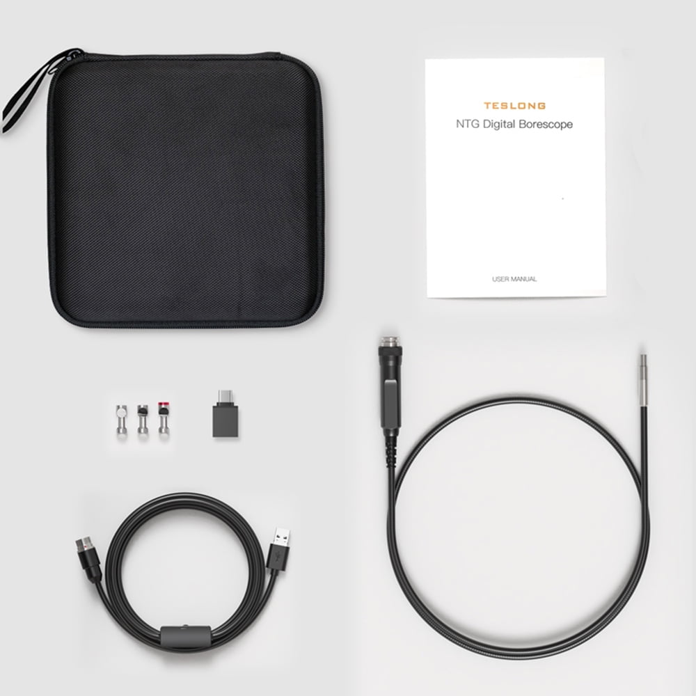Teslong NTG100 45in Flexible USB Borescope, Black