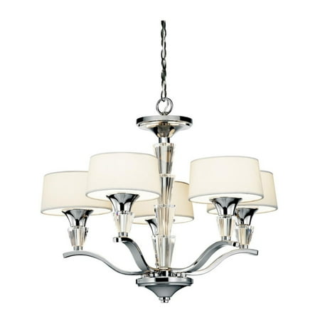 Four Light Chandelette - Kichler 42029CH Crystal Persuasion 5-Light Chandelette - 17W in. Chrome