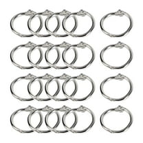 Unique Bargains 20 Pcs 20x2mm Metal Loose Leaf Binder Ring Book Rings for Flash Cards