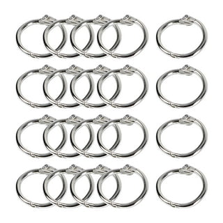 50Pcs Loose Leaf Binder Rings 1.2 Inch Book Rings Metal Silver Index Card  Rings Shower Curtain Hanging Ring Key Keychain Rings Cue Cards Revision  Cards Ring Binders for Student Word Card Office
