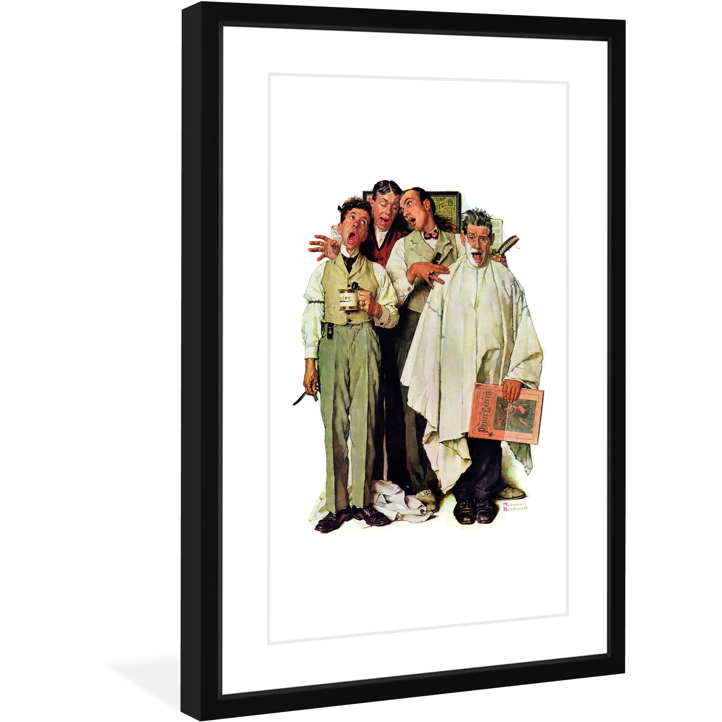 MARMONT HILL Norman Rockwell 'Barbershop Quartet'  Framed Art Print - Multi-Color 16 x 24