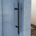 thumbnail image 5 of Sunny Shower Black Finish 60" W x 62" H Frameless Sliding Tub Door with 3/8" Clear Glass, 5 of 10