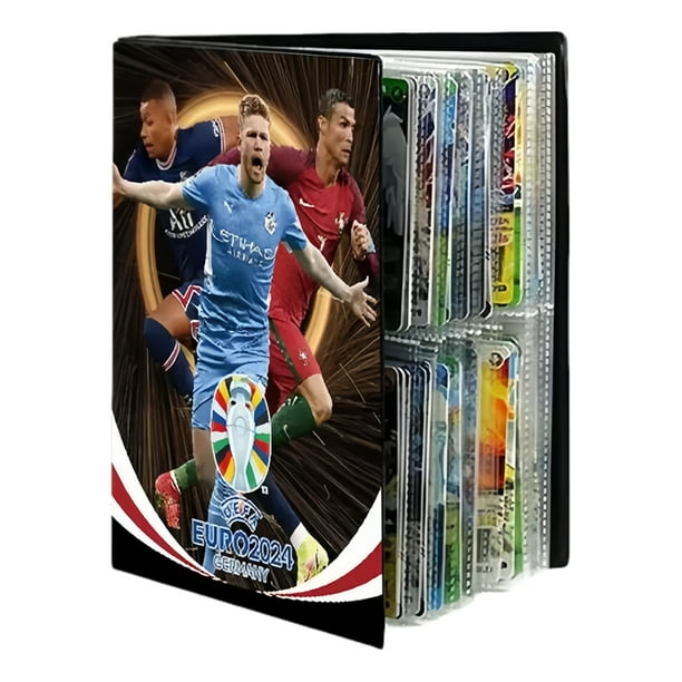Álbum De Cartas De Fútbol Con 4 Bolsillos Y Cremallera – Capacidad Para 400 Tarjetas, Fundas Transparentes, Asa De Transporte – Organizador Para Coleccionistas