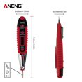 thumbnail image 2 of ANENG LCD Digital Display Voltage Test Pen Voltage Detector Tester (Red), 2 of 9