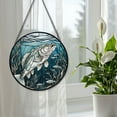 thumbnail image 5 of 89Bloom Cod Window Hanging Stained Glass, Cod Suncatchers for Windows Stained Glass, Fish Stained Glass Suncatcher, 5 of 8
