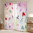 thumbnail image 2 of Erosebridal Butterfly Guitar Curtains and Drapes (42Wx90L),Western Cowgirl Curtains Pack of 2 (42Wx90L),Disco Ball Black Out Curtains,Melody Room Decoration, 2 of 6