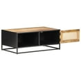 thumbnail image 2 of vidaXL Coffee Table 90x50x35 cm Rough Mango Wood and Natural Cane, 2 of 5