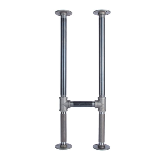 1 in. Heavy Duty H Round Flange Desk Support Leg - 1 Pack