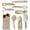 8 Piece Beige & Gold, variant on Styled Settings White & Gold Kitchen Tools and Gadgets with Anti-Slip Handles