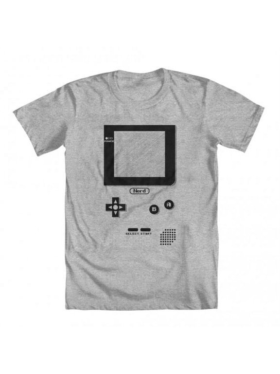 Gameboy Nerd Original Artwork Inspired by Gameboy Youth Boys' T-shirt Grey Medium