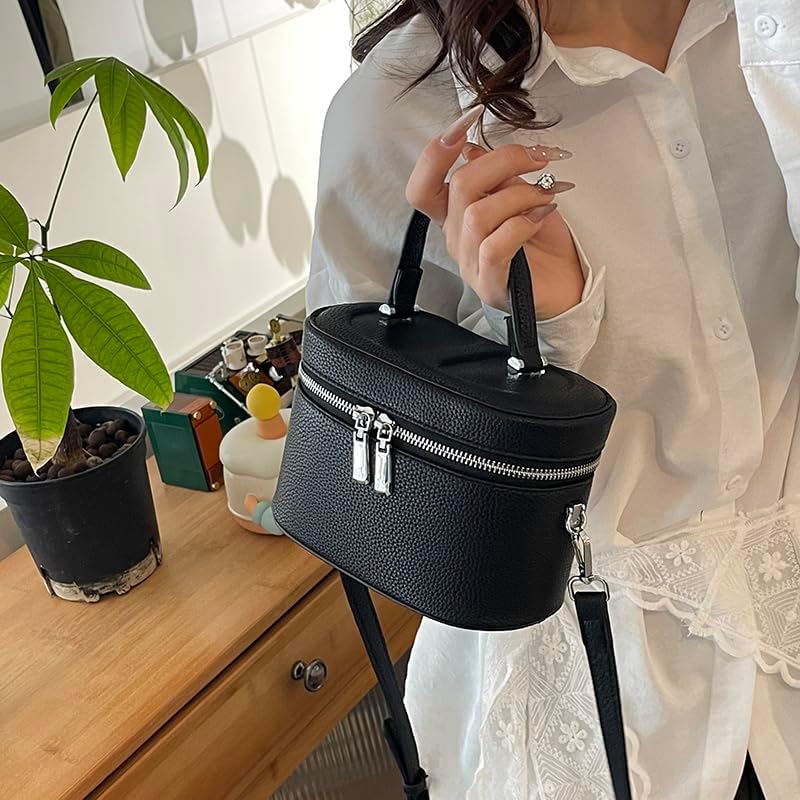 SPEKSEE Square Box Bag Crossbody Purse PU Leather Top-Handle Pouch Purse Designer Shoulder Bag for Women