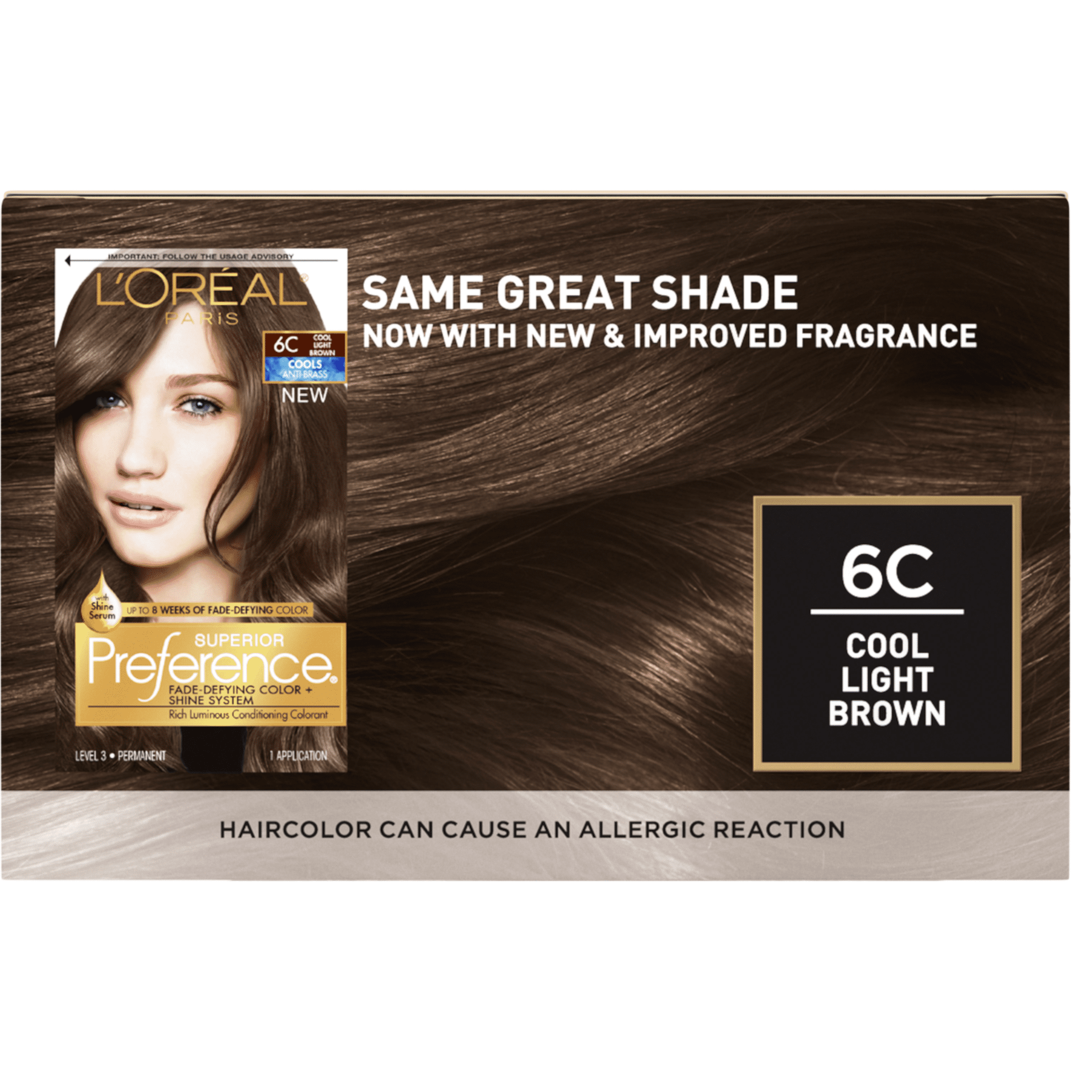 Hurtig hektar skrå L'Oreal Paris Superior Preference Permanent Hair Color, 6C Cool Light Brown  - Walmart.com