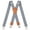 Grey, variant on Men's Suspenders, with Heavy Duty Clip Wide X-Back for Work Adjustable Suspenders (Brown)