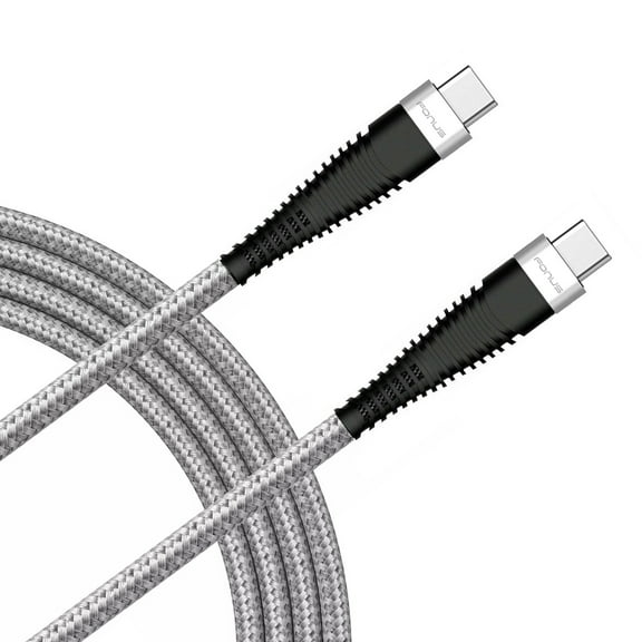3ft PD Cable Type-C to USB-C Fast Charger Cord Power Wire Sync Braided Q9X for Samsung Galaxy A71 5G A70 A51 5G A50 A30s A21 A20 A11 A10e A01 - Sonim XP8 XP3 - Sony Xperia 5 10 Plus 1